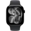 Apple Watch Series 11 42mm Aluminum Jet Black Case Black Sport Band M/L